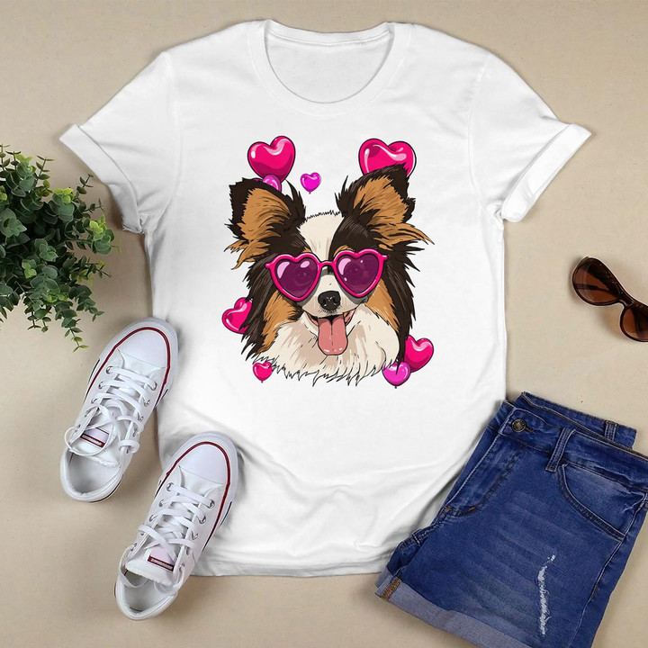 Papillon Dog Breed Keepers Valentines Day Puppy Pet Owner T-Shirt