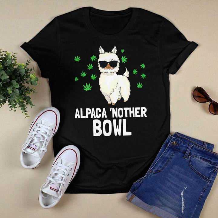 Womens Alpaca _Nother Bowl Funny Marijuana CBD Weed Smoker Gift V-Neck T-Shirt