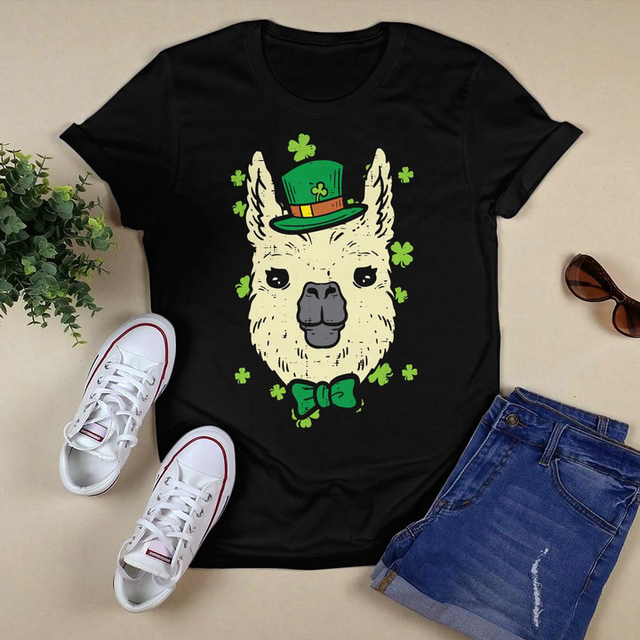 Leprechaun Llama Head Alpaca St Patricks Day Animal Gift T-Shirt