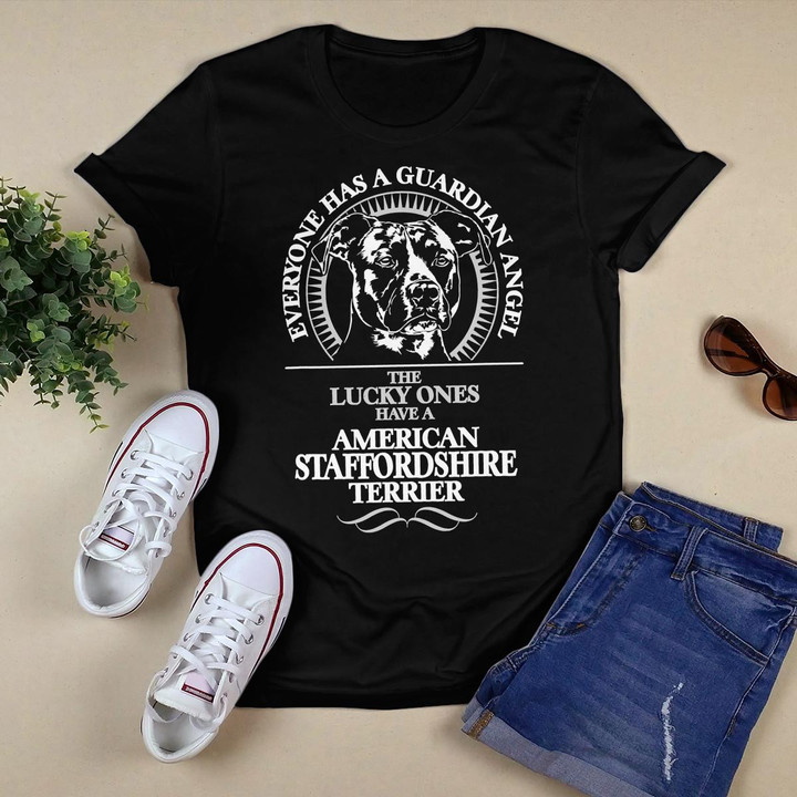 American Staffordshire Guardian Angel dog Tee Shirt T-Shirt