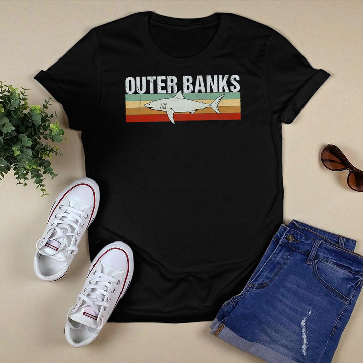 Outer Banks NC Shark T ShirtNorth Carolina OBX Vintage Tee