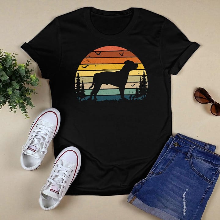 Staffordshire Bull Terrier Vintage Retro Dog Pet Lover Gift T-Shirt