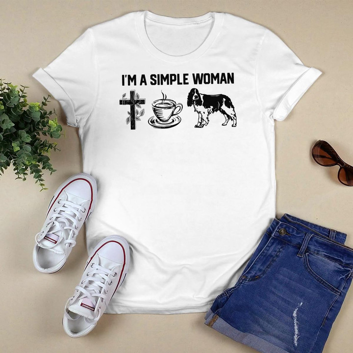 I'm A Simple Woman - Jesus Coffee English Springer Spaniel T-Shirt