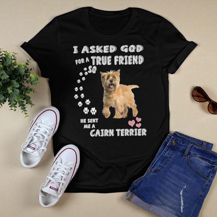 Womens Cairn Terrier Costume, Cairn Dog Mom Dad, Cute Cairn Terrier V-Neck T-Shirt