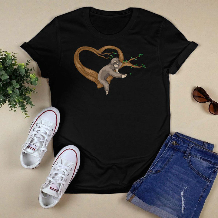 Sloth In Heart  Cool Couples Sloth Lovers Funny Gift T-Shirt