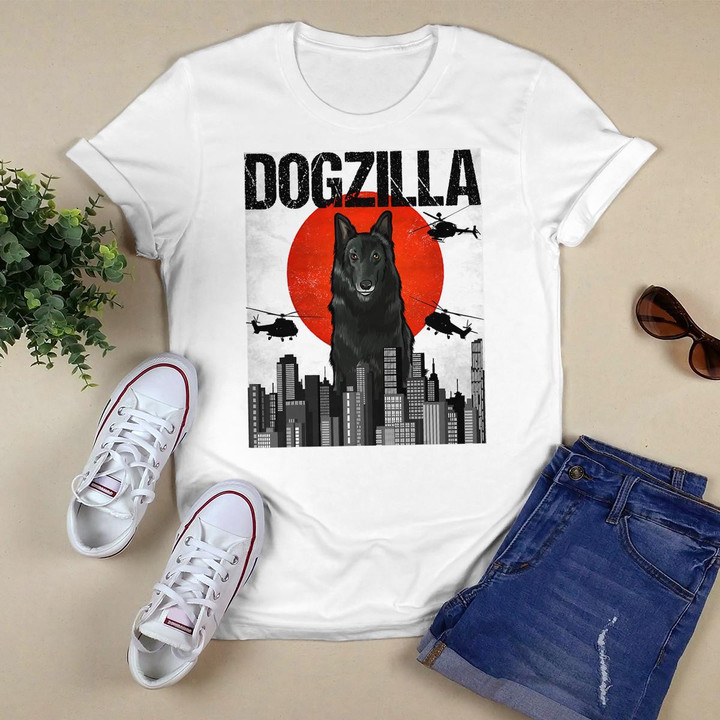 Funny Vintage Japanese Dogzilla Belgian Sheepdog T-Shirt