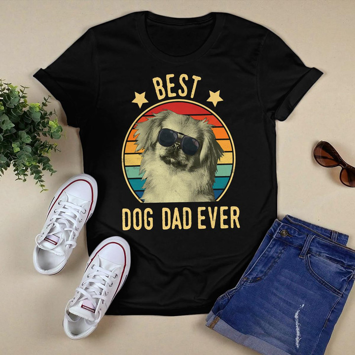 Mens Best Dog Dad Ever Pekingese Father_s Day Gift T-Shirt
