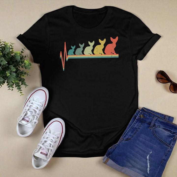 Sphynx Cat Heartbeat Retro Vintage Gift T-Shirt