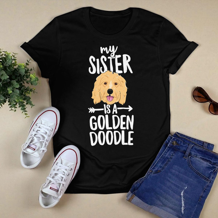 Kids My Sister Is A Goldendoodle T-Shirt Boy Girl Dog Family T-Shirt
