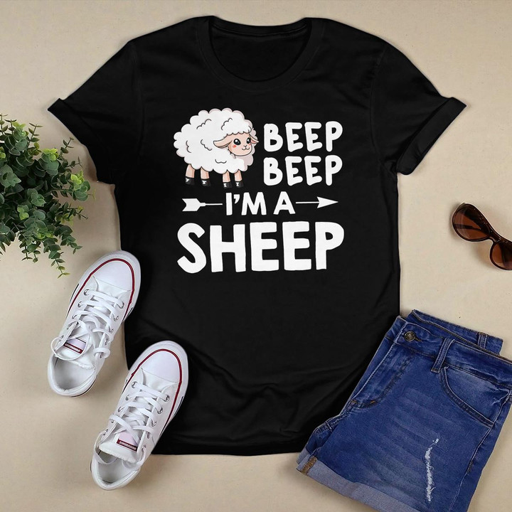 Beep Beep I'm A Sheep Gift Lamb Milk Farmer T-Shirt