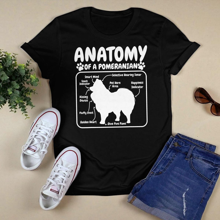 Pomeranian Dog Anatomy T-Shirt