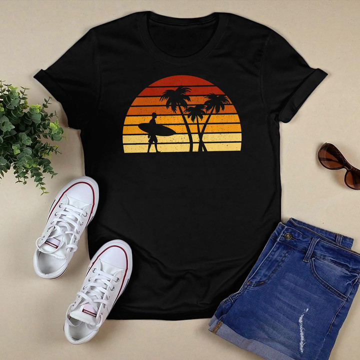 Vintage Sunset Surfing Gift For Surfers Premium T-Shirt