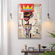 Jean Michel Basquiat Crown Canvas Painting - Basquiat Graffiti Street Canvas Prints, 1 Panel Canvas Wall Art, Wall Decor For Living Room