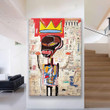Jean Michel Basquiat Crown Canvas Painting - Basquiat Graffiti Street Canvas Prints, 1 Panel Canvas Wall Art, Wall Decor For Living Room