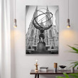 Atlas New York Painting Canvas - Canvas Prints, Canvas Wall Art, Wall Decor For Living Room