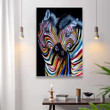 Colorful Zebra Hores Painting Canvas - Canvas Prints, Canvas Wall Art, Wall Decor For Living Room