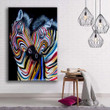 Colorful Zebra Hores Painting Canvas - Canvas Prints, Canvas Wall Art, Wall Decor For Living Room