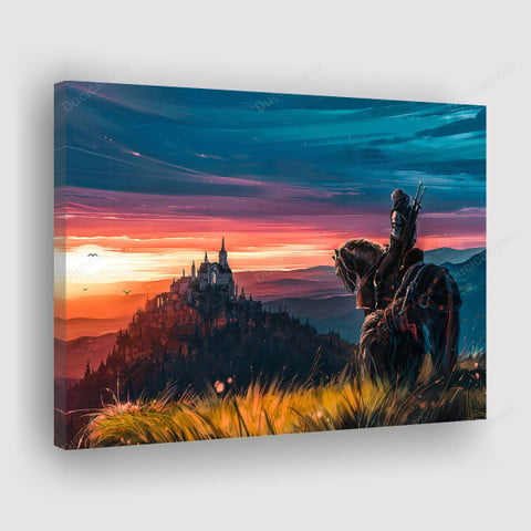 Geralt of Rivia Canvas Print - The Witcher 3 Wild Hunt Canvas Painting