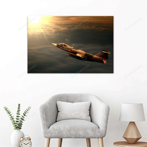 Lockheed F-104 Starfighter Aircraft Painting Canvas - Canvas Print, Canvas Art, Wall Decor
