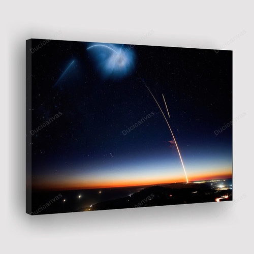 Spacex Canvas Print - Spacex Rocket Launch Canvas Painting, Spacex Canvas Wall Art, Wall Decor For Living Room