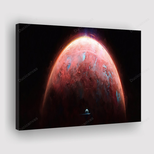 Universe Canvas Print - Mars Pano Canvas Painting, Canvas Wall Art, Wall Decor For Living Room