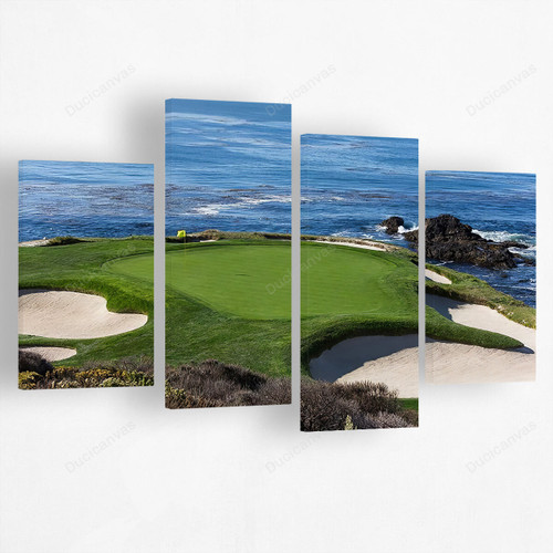 A View Of Hole 7 At Pebble Beach Golf Links Canvas Art - 4 Panel Canvas Printing,Canvas Pictures,Canvas For Sale,Wall Decor For Bedroom