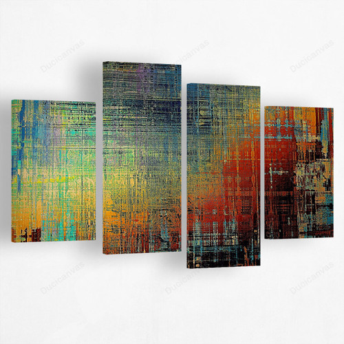 Retro Vintage Pattern Canvas Art - 4 Panel Canvas Printing,Canvas Pictures,Canvas For Sale,Wall Decor For Bedroom