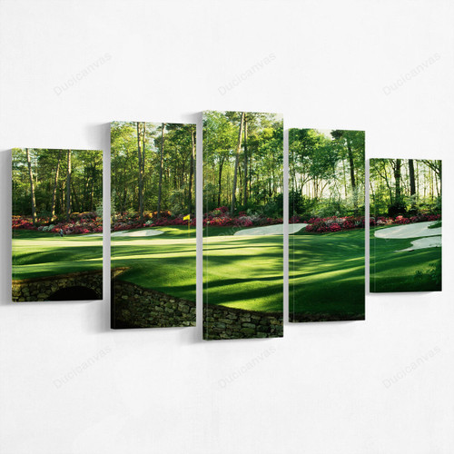 Golf Course Canvas Print - 5 Panel Canvas Large Wall Decor For Living Room,Canvas Painting,Canvas Art