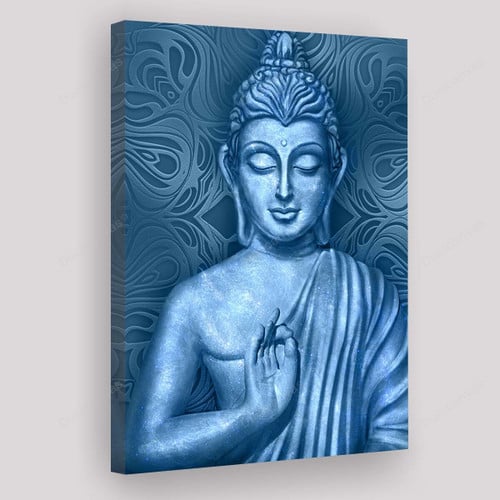 Meditating Blue Buddha Painting, Art - Wall Art, Canvas Art, Painting Canvas