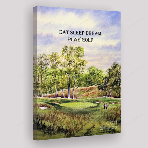 Merion Golf Course Eat Sleep Dream Play Golf Painting Canvas - Canvas Prints, Canvas Wall Art, Wall Decor For Living Room