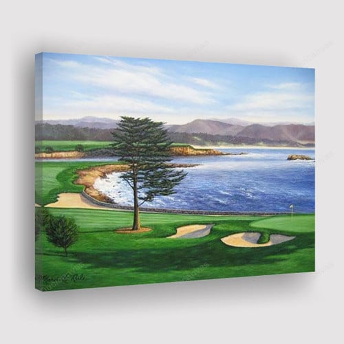 18Th Hole Pebble Beach Canvas Print - Canvas Painting, Canvas Wall Art, Wall Decor For Living Room