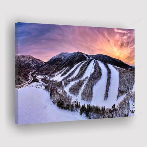 Cannon Mountain And Ski Resort Sunset Canvas Print - Canvas Painting, Canvas Wall Art, Wall Decor For Living Room