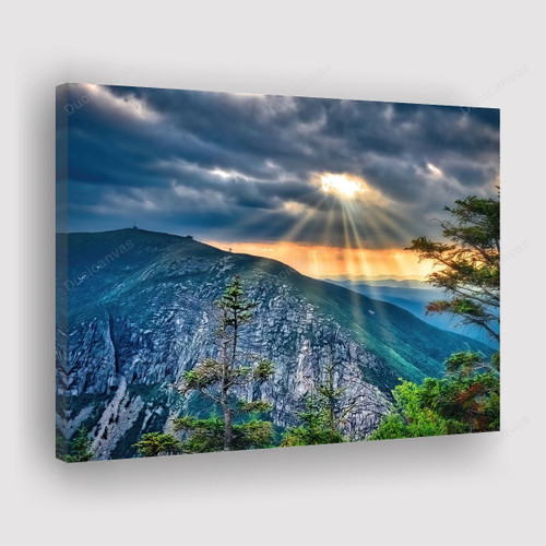 Cannon Mountain View From Lafayette Mtn Canvas Print - Canvas Painting, Canvas Wall Art, Wall Decor For Living Room