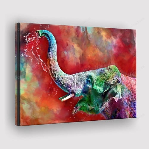 Colorful Elephant Canvas Print - Canvas Painting, Animal, Canvas Wall Art, Wall Decor For Living Room