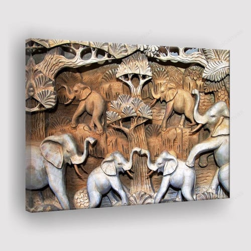 Elephant Design, Canvas Print - Canvas Painting, Canvas Wall Art, Wall Decor For Living Room