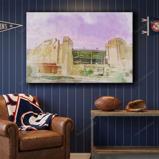 Nebraska Cornhuskers Canvas Print - Memorial Stadium Watercolor Canvas Home Decor, Canvas Wall Art, Wall Decor For Living Room