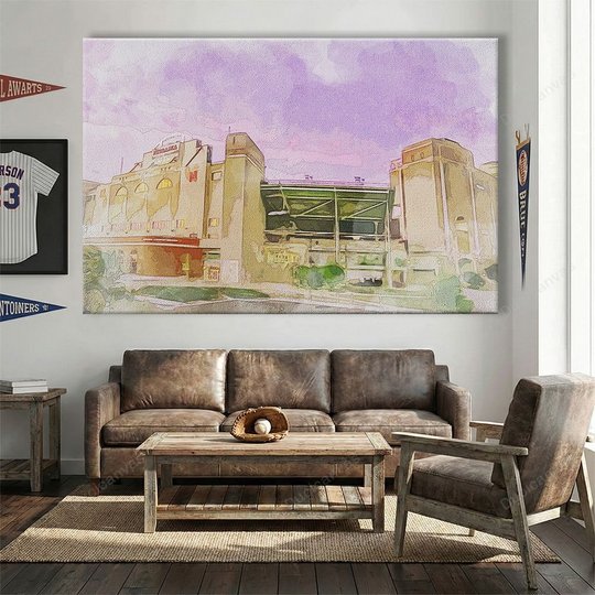 Nebraska Cornhuskers Canvas Print - Memorial Stadium Watercolor Canvas Home Decor, Canvas Wall Art, Wall Decor For Living Room