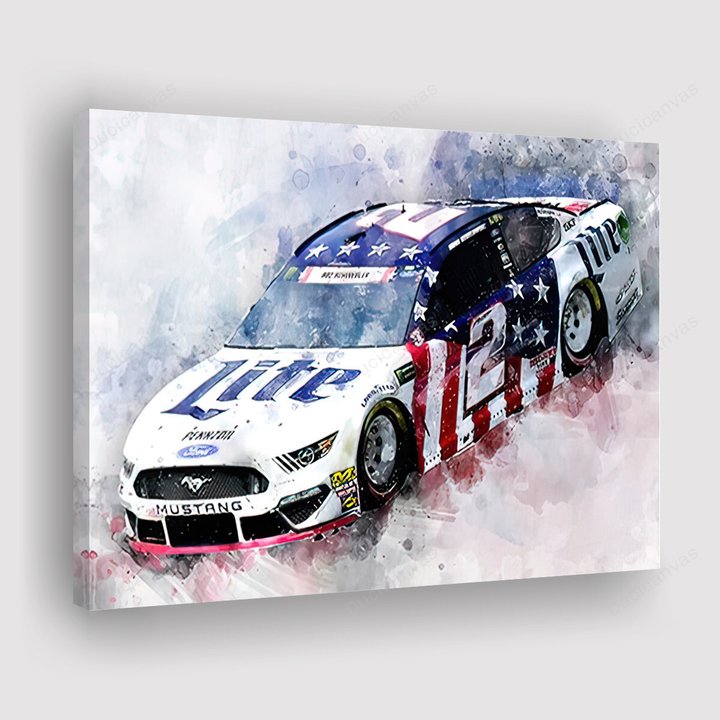 Brad Keselowski Canvas Print - Nascar Canvas Painting, 1 Panel Canvas Wall Art, Wall Decor For Living Room
