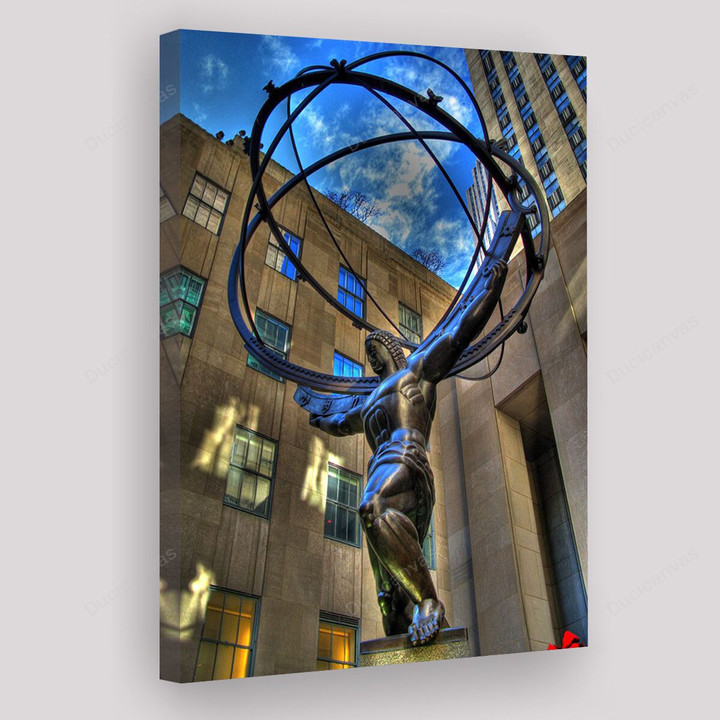 30 Rockefeller Center Travel Nyc 2012 New York Trave Painting Canvas - Canvas Prints, Canvas Wall Art, Wall Decor For Living Room