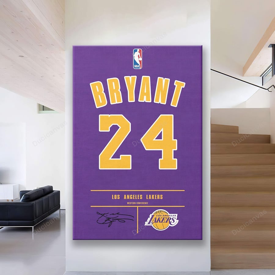 Kobe Bryant jersey 24 canvas – CanvasWallDecor