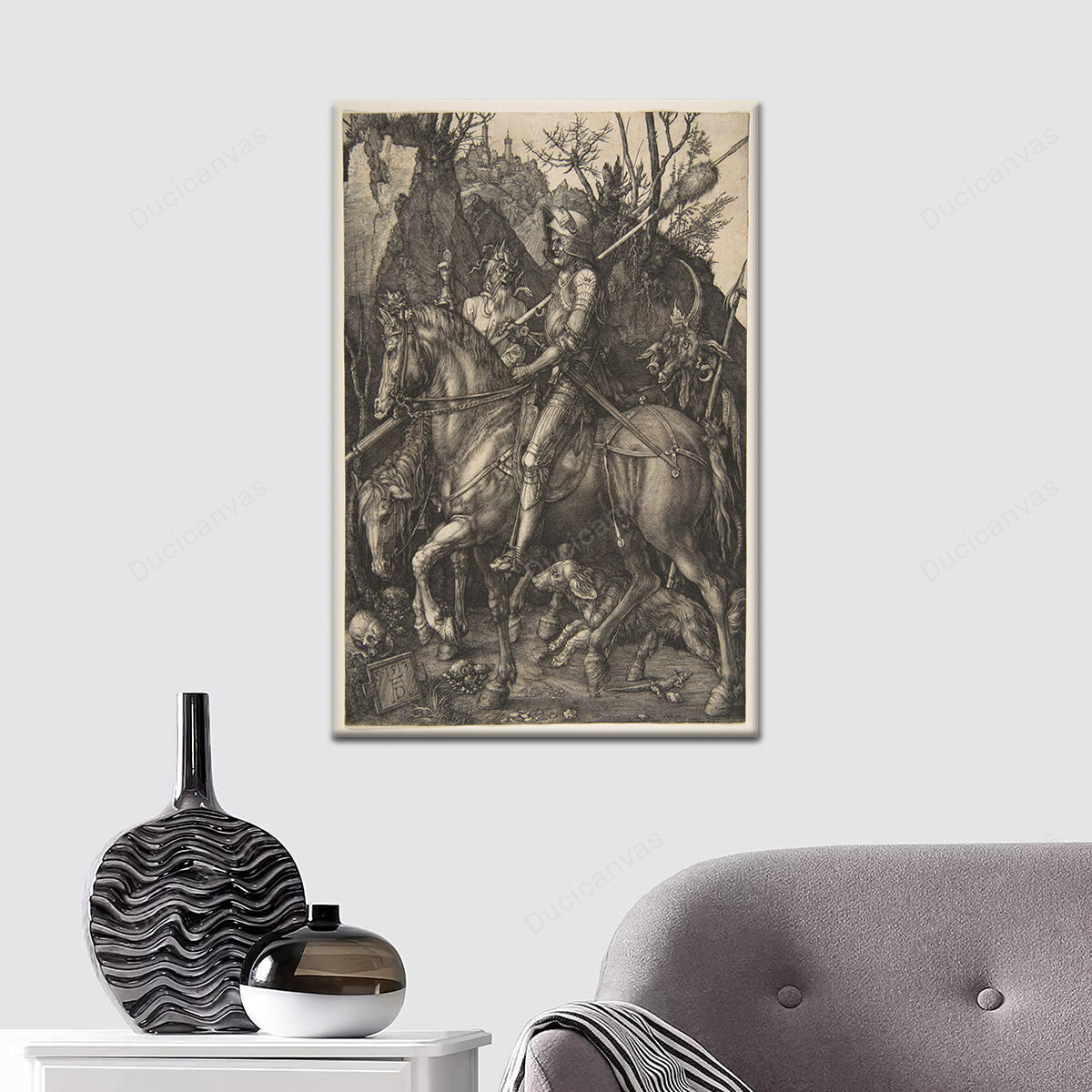 The Knight, Death And The Devil By Albrecht Durer Original Painting Ca ...