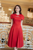 Red Dress, Fairy Wings Folded
