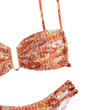 The CHIC - Floral Print Smocked Bikini Swimsuit
