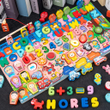 Wooden Montessori Toys Fruit Alphabet Animal Matching Puzzle