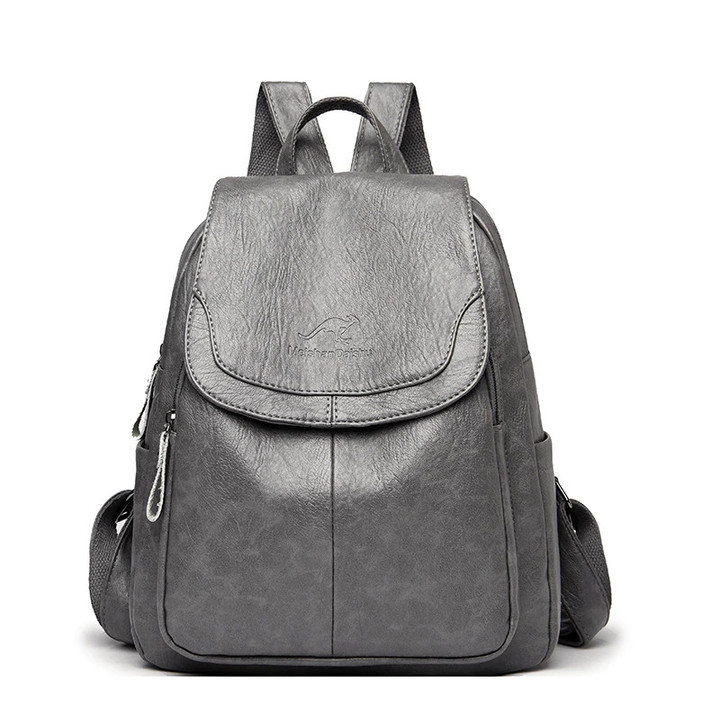 Fashion Women Backpack Luxury Designer Ladies Anti-theft Backpack Soft PU Leather School Bags Large Capacity Travel Bags Mochila