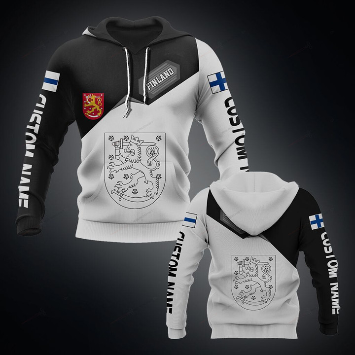 Custom Name Coat Of Arms Finland - White Shirts