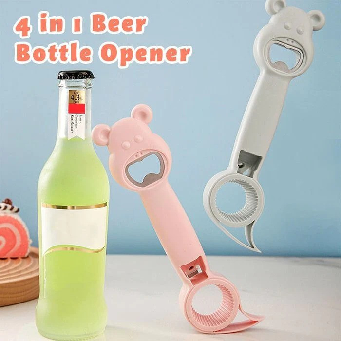 Multifunctional 4-in-1 Bottle Opener