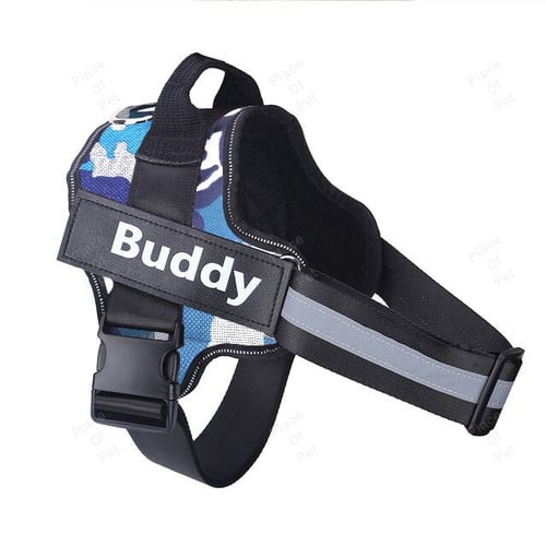 Personalized Dog Harness NO PULL Reflective Breathable Adjustable Pet Harness Vest For Small Large Dog Outdoor Walking ID Custom