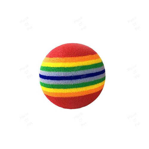 Funny Pet Dog Puppy Rainbow Striped Chewing Interactive Ball Teething Toy