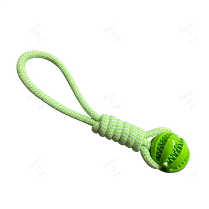 Dog Toys Balls Interactive Treat Rope Rubber Leaking Balls for Small Medium Dogs Chewing Bite Resistant Pet Tooth Cleaning